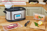 Andrew James Professional Sous Vide Machine Water Bath Cooker, 8.5L with 6L Cooking Capacity, Built In Timer, Includes Rack and Tongs