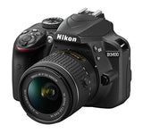 Nikon D3400 24.2 MP Digital SLR Camera (Black) with AF-P DX NIKKOR 18-55mm f/3.5-5.6G VR Lens Kit with 8 GB Card and Camera Bag