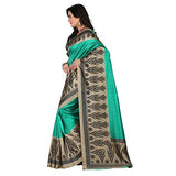 e-VASTRAM Womens Art Mysore Printed Silk(NS8B_Green)