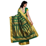 Varkala Silk Sarees Silk Kanchipuram Saree With Blouse Piece (SS3110PG_Pakistani Green)