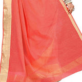 Rani Saahiba Banarasi Kota Art Cotton Silk Saree(Orange_Red)