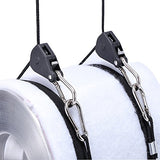 iPower GLROPE Pair of 1/8 Inch Heavy Duty Adjustable Grow Light Rope Clip Hanger w/Improved Metal Internal Gears,8-Feet Long(LONGEST EVER),150lb Capacity,Fully Locking;Tear&amp;Rust Resistant.