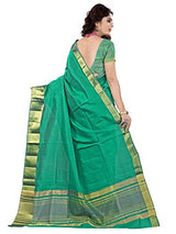 e-VASTRAM Womens Tassar Silk Saree With Zari Blouse(TAG_Green)