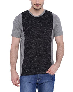 Campus Sutra Men's Round Neck T-shirt (AZ17ND_RNHREC_M_PLN_CHGR_AZ_L)