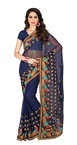Pahal Fashion Women's georgette Saree