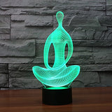 3D Illusion Lamp Gawell Night Light Sitting Meditation 7 Changing Colors Touch USB Table Nice Gift Toys Decorations
