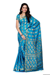 Mimosa Women'S Tussar Silk Saree With Blouse,Color:Ananda(3188-104-TUS-AND)