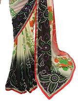 Trendz Georgette Bandhani Saree With Blouse Piece (TZ_Bandhani)
