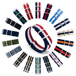 CIVO Armbanduhr BANDS NATO Premium Ballistic Nylon Uhrenarmband Edelstahl Schnalle 18 mm 20 mm 22 mm mit Top SPRING BAR Werkzeug und 4 Spring Bars Bonus