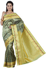 RR Women's Resham Silk Powerloom Saree (RR-BMB001-DARK GREEN)