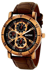 Matrix Analog Chrono Look Black Dial Men's Watch-WCH-123