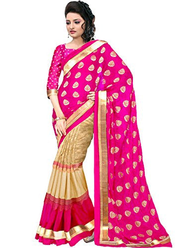 Trendz Cotton Silk saree(TZ_Nakshtra_Pink)