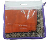 Glory Sarees Women's Georgette Saree (nakkashi2022_Orange and Black)
