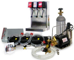 3-Flavor Soda Fountain Tower System with Cold Plate Cooling