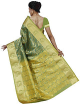 RR Women's Resham Silk Powerloom Saree (RR-BBB002-BOTTLE GREEN)