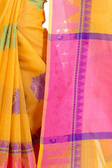 Chandrakala Women's Banarasi Cotton Silk Saree(Gold)