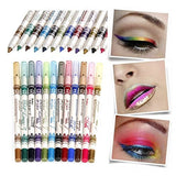 12 Colors M.N. Waterproof Glitter Eyeliner Eyeshadow Lip Pencil Pen Cosmetic Makeup 10006435