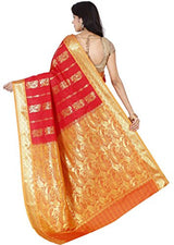 Kanchipuram silk saree Sumanjali Pattu Saree Handloom (SBB002 RED)