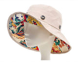 iHomey Packable Extra Large Brim Floppy Sun Hat Reversible UPF 50+ Beach Sun Bucket Hat