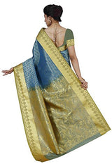 RR Women's Resham Silk Powerloom Saree (RR-BBB001-SKYBLUE)