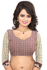 Oomph! Women's Georgette Sarees Party Wear/Fancy Georgette Sarees/Printed Georgette Sarees - Sangria &amp; Lace