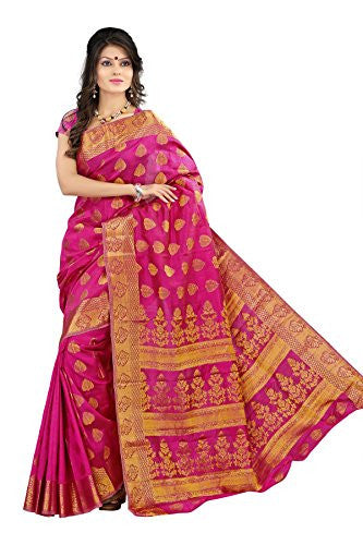 Mimosa Tassar Silk Saree(3049-2039-PINK)