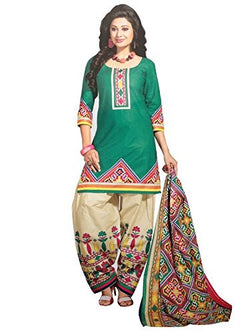 Angelfab Women's Cotton Dress Material (S1032_GREEN_Green)