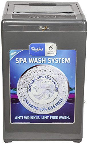 Whirlpool WM Classic Plus 621S Fully-automatic Top-loading Washing Machine (6.2 Kg, Dark Grey)