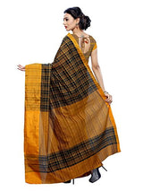 Mimosa Women Kanchipuram Cotton Art Saree With Plain Blouse (Yellow ,3145-RZ-4-CH-MUST)