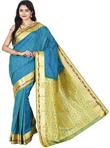 RRs Women's kanchipuram Art silk Saree handloom saree (MPRP001 BLUE)