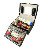 Clearance Sale - Travel Friendly Jewellery Box cum Organizer - Black (JB-001184-BK)