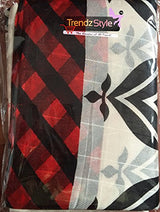 Trendz Cotton Silk Saree(TZ_Red_Chess)