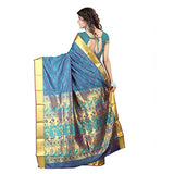 Varkala Silk Sarees Women's Silk Saree (HF1101RMV_Rama Green)
