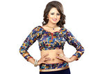 Livie Women's Georgette Sarees Party Wear/Fancy Georgette Sarees/Printed Georgette Sarees - Indigo Blue