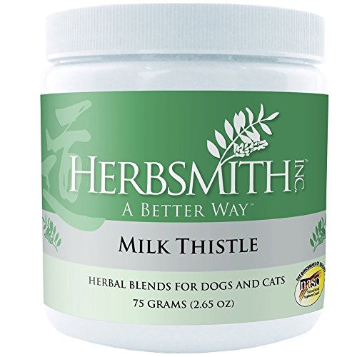Herbsmith Milk Thistle Herbal Supplement for Dogs and Cats, 75gm Powder