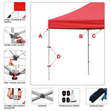 Eurmax No Matter 10x10 Canopy Ez Pop Up Tent Portable Party Shelter With Roller Carry Bag Bonus a Ground Mat (Black)