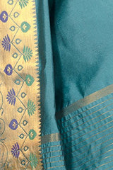 Chandrakala Turquoise Banarasi Art Silk Saree