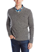 Original Penguin Men's P55 Lambswool V-Neck Sweater, Dark Shadow, Small