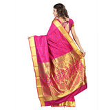 Varkala Silk Sarees Women's Art Silk Kanchipuram Saree (JP8106RNV_Pink)