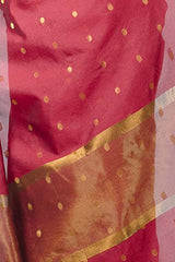 Chandrakala Women's Banarasi Cotton Silk Saree(Red)