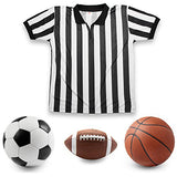 Crown Sporting Goods Men's Official Striped Referee/Umpire Jersey