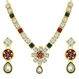 Sukkhi Lavish Gold Plated AD Necklace Set For Women
