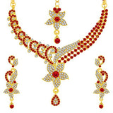 Sukkhi Beguiling Gold Plated AD Necklace Set For Women