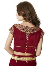 Glory Sarees Women's Georgette Saree(sukanya maroon saree_maroon)