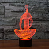 3D Illusion Lamp Gawell Night Light Sitting Meditation 7 Changing Colors Touch USB Table Nice Gift Toys Decorations