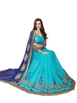 Panchratna Women's Faux Georgette Saree
