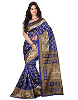 Trendz Bhagalpuri Cotton Silk Saree(TZ_Kasturi_Blue)
