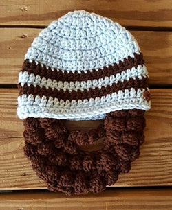 Bearded Baby hat - Funny Children's Hat - Toddler Winter Hat Baby Photo Prop FREE SHIPPING IN US