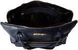 Hidesign 109 02-Croco Women's Shoulder Bag Handbag (Blue)