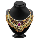 Sukkhi Marquise Gold Plated AD Necklace Set For Women